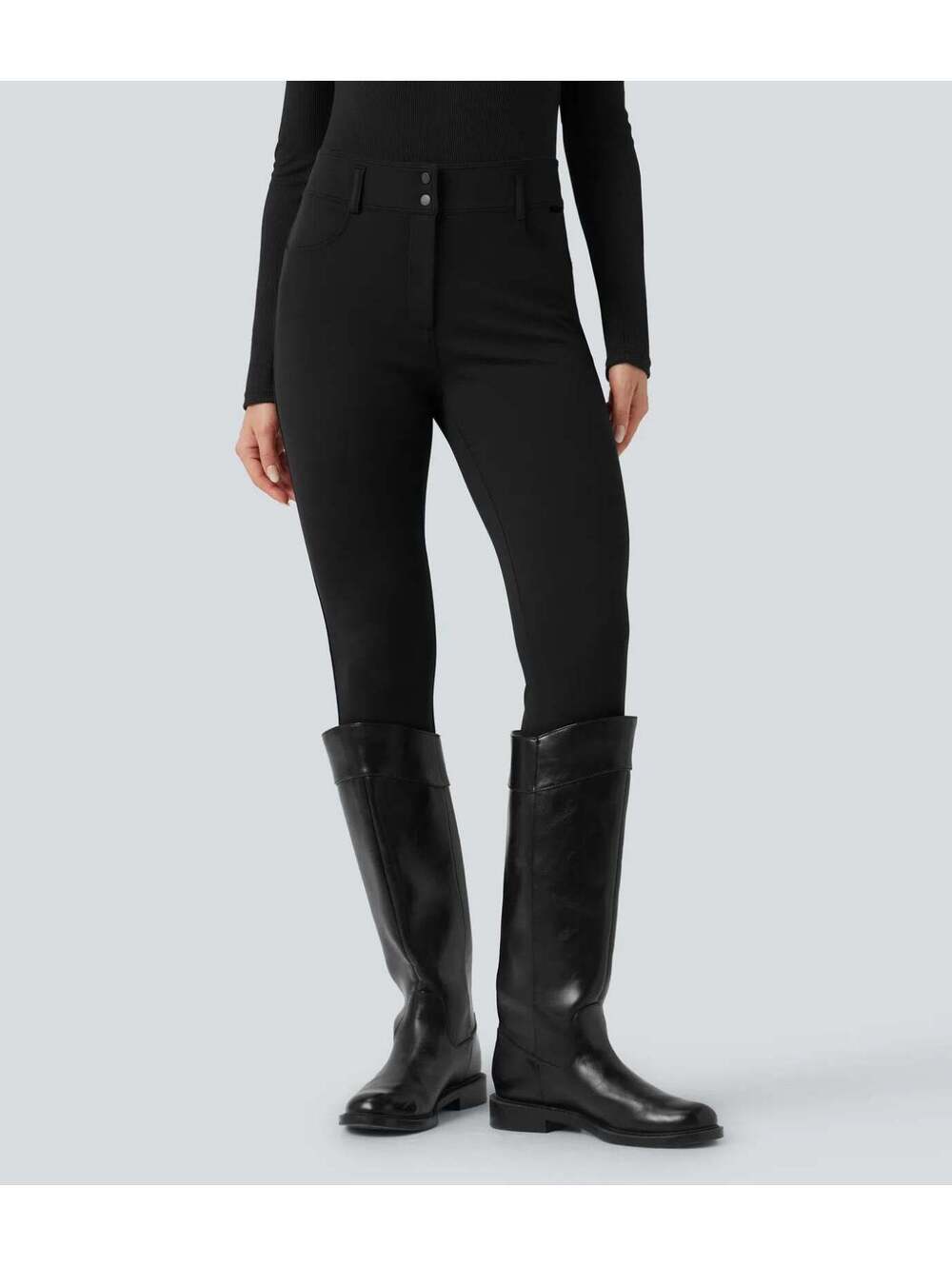 Halara DayStretch Mid Rise Skinny Pants Black Size Small